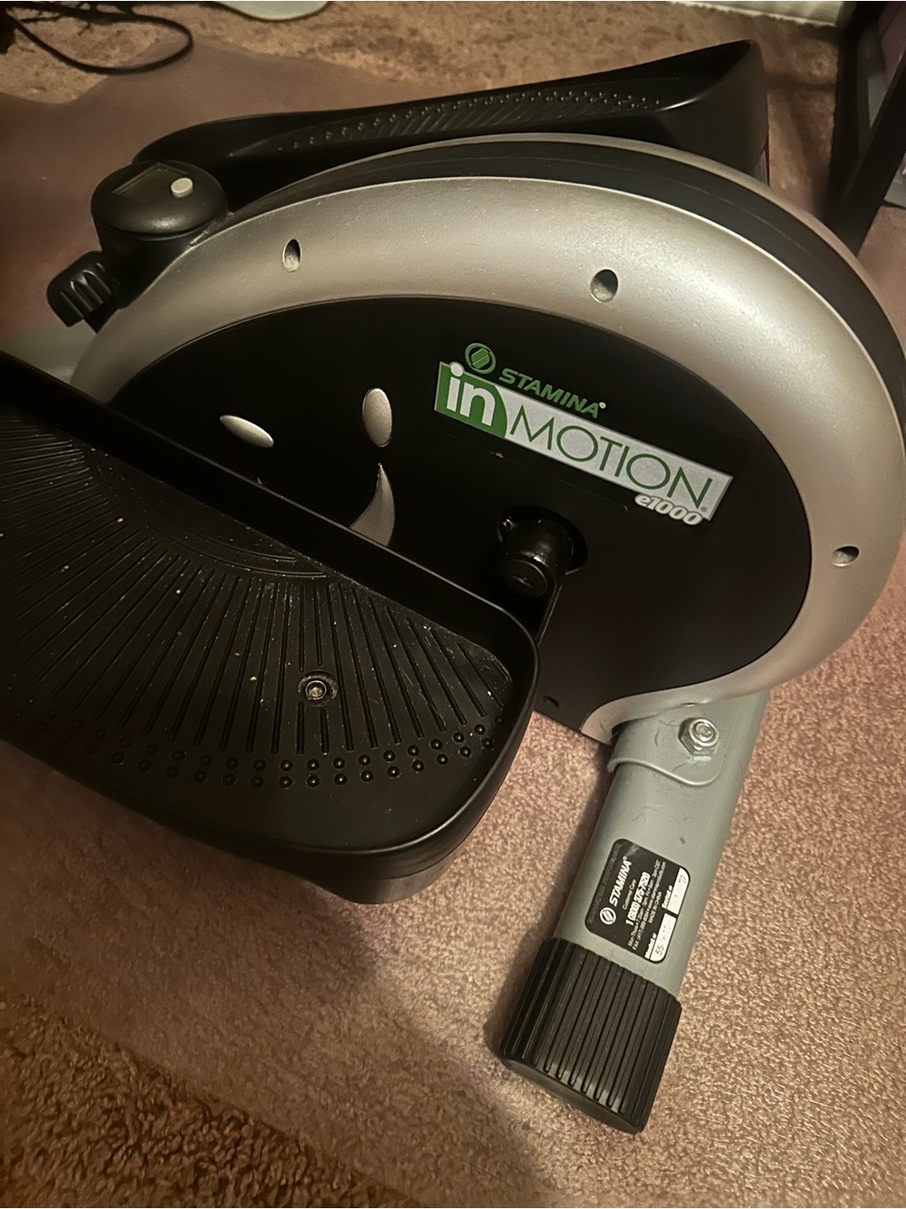 Stamina inMotion Compact Elliptical - Black & Silver with Green Logo